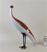 Mario Ticco-Pavone Murano Glass & Metal Bird