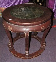Large timber & marble incense stand,
