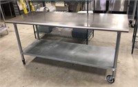 Rolling Stainless Steel Prep Table