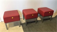 Red Leather Stools