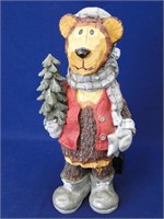 Christmas Light Up Bear Figurine