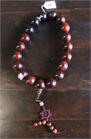 Large strand of Huanghuali rosary beads,