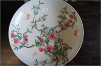 Large Famille Rose 'Peaches' charger,