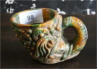 Tang sancai Rhyton cup, in the form