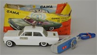 West German Battery Op Opel Police Car w/Box