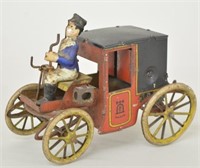 Early ENGL German Tin Wind-Up Toy Carriage w/Drive