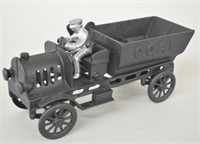 10" Hubley Cast Iron Coal Truck wDriver-Restored