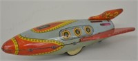 Tin Litho Japan X-2 Rocket-Friction Sparker 1954