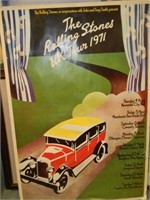 ROLLING STONES UK TOUR 1971 POSTER FRAMED