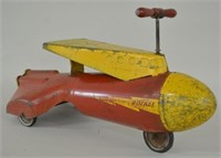 Original Metalcraft ROCKET Sit-N-Ride Toy