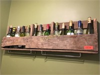 Barn Board & Bottle Display - 46"