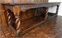 Very Fine Jacobean Walnut Refectory Table