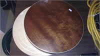 Two round wood Banjo back covers
