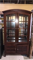 Arts and craft style China cabinet, mahogany,