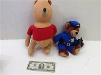 Vtg Winnie the Pooh Bear and Police bear