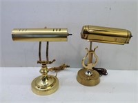 Pair of Brass Piano or Desk Lamps