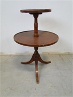 Beautiful Vintage Double Tier Wooden Accent Table