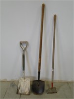 Pair of Shovels and Floor Scraper