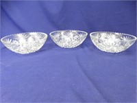 Pressed Glass Large Serving Bowls