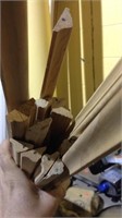 One Bundle of natural wood molding strips, about