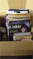 Box lot of mostly guitar related magazines and