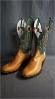 Olathe Rough Stock Horse Tan Cowboy Boots 8.5 D