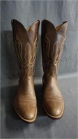 Rios of Mercedes Brown Calf Cowboy Boots 10 AA