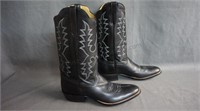 Rios of Mercedes Black Calf Cowboy Boots 11.5 A
