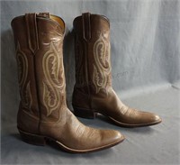 Rios of Mercedes Brown Calf Cowboy Boots 9.5 AA