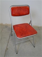 Vintage Folding Chair w/ Padded Seat & Back