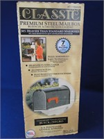 Classic Premium Steel Mailbox w/Aluminum Flag