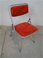 Vintage Folding Chair w/Padded Seat & Back