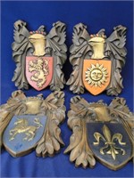 Decorative Wall shields - 4 Total