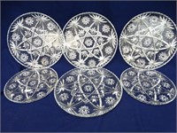 Early American Pattern Pressed Glass Trays - 6