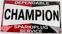 Repro Champion Sparkplug Porcelain Metal Sign