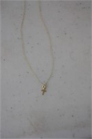 14K Gold Baby Cross Necklace