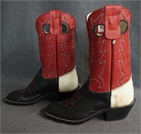 Olathe Kidskin Leather Cowboy Boots Size 7.5 D