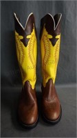 Olathe Chocolate Horse Tall Top Cowboy Boots 9 D