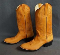 Rios of Mercedes Saddle Glaze Pig Cowboy Boots 9 B