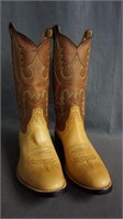 Rios of Mercedes Tan Remuda Cowboy Boots 9.5 B