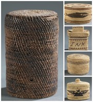 5 Native American woven objects. 20th century.