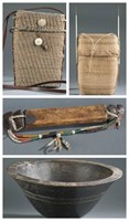 4 ethnographic objects. 20th century.