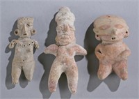 Group of 3 Pre-Classic Mexican figures.