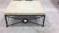 Concrete table w/ metal base