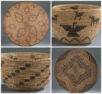 4 Native American objects. 20th century.