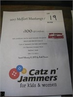 $100 Gift Certs Catz n Jammers, Courtesy of Catz