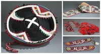 4 Native American beaded & embroidered objects.