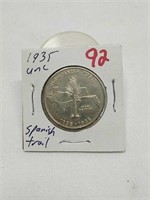 1935 Spanish Trail commemorative half dollar UNC