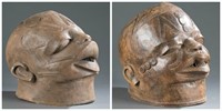 2 Makonde masks. 20th century.