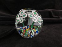 GENTILE GLASS PAPERWEIGHT 3.25"T